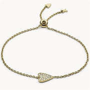 Bracciale Rigido Logo Curvo Fossil Acciaio Oro Rosa JF03260710