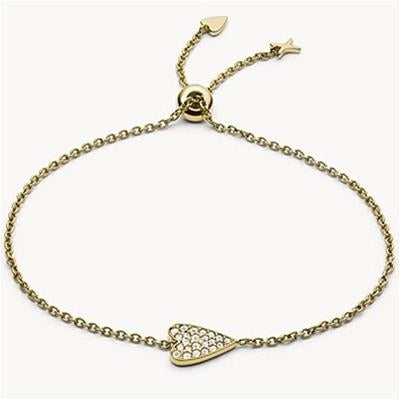 Bracciale Rigido Logo Curvo Fossil Acciaio Oro Rosa JF03260710