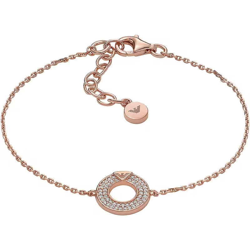Bracciale Rigido Pelle Marrone e Acciaio Emporio Armani EG3589221