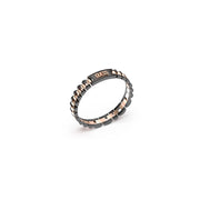 Bracciale Uomo Logo Pelle Fossil Acciaio JUMB03200JWRGBKT-U