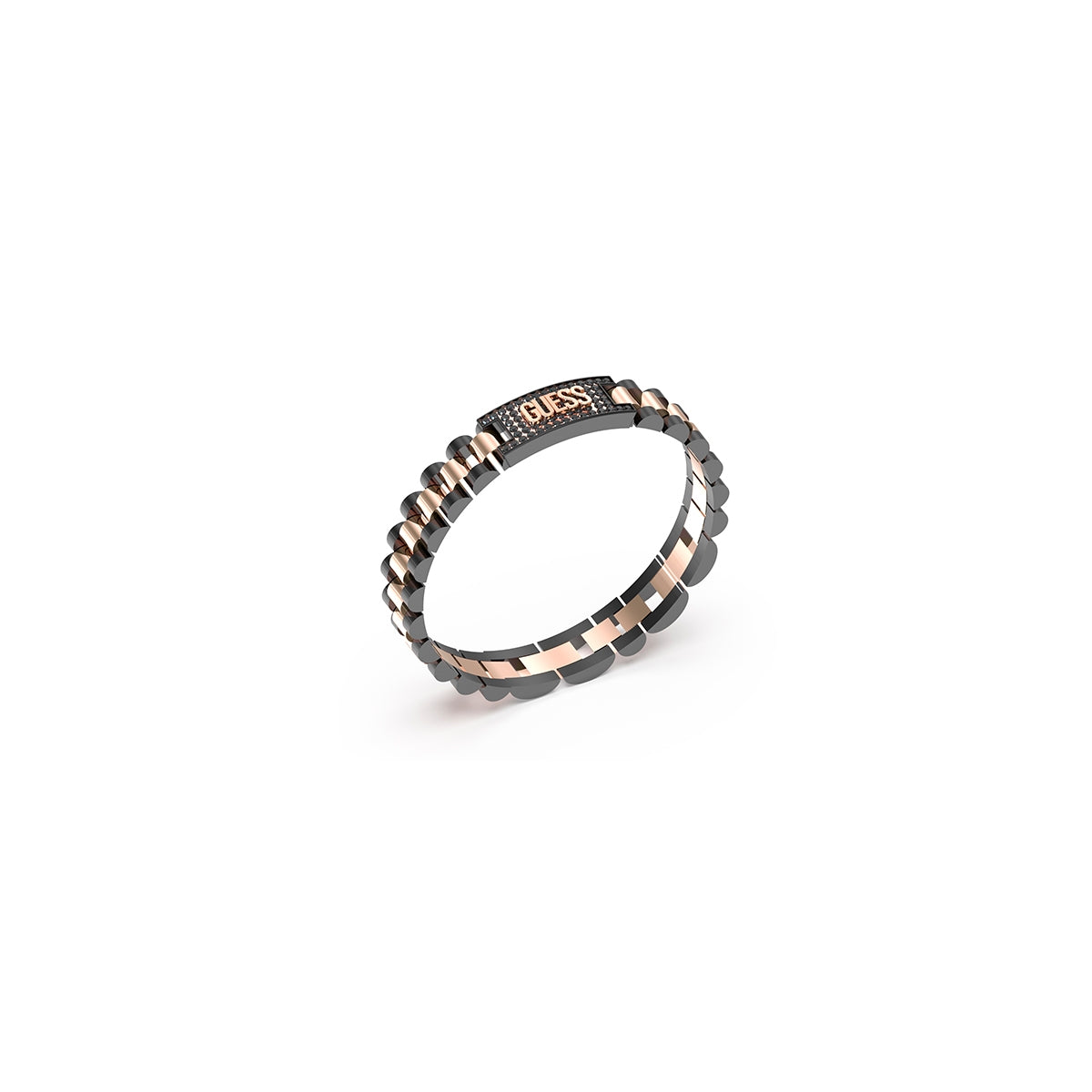 Bracciale Uomo Logo Pelle Fossil Acciaio JUMB03200JWRGBKT-U