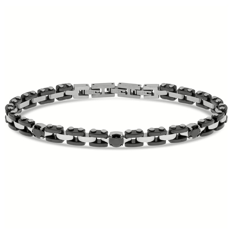 Bracciale Uomo Pelle Intrecciata Logo Liu Jo MLJ520