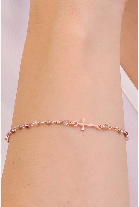 Amen rosary bracelet for women with crystal rosaries BRO10RARTO3