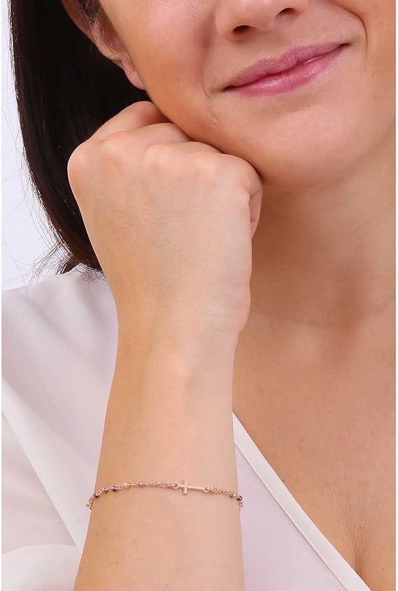Amen rosary bracelet for women with crystal rosaries BRO10RARTO3