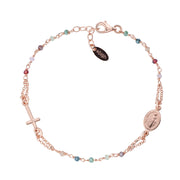 Amen Women's Rosary Bracelet with Crystals BRO25RMU3