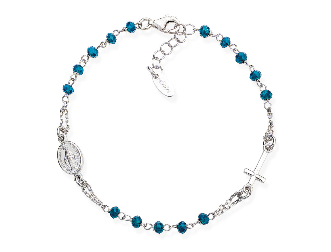 Amen rosary bracelet unisex rosaries with BROBBL3 crystals