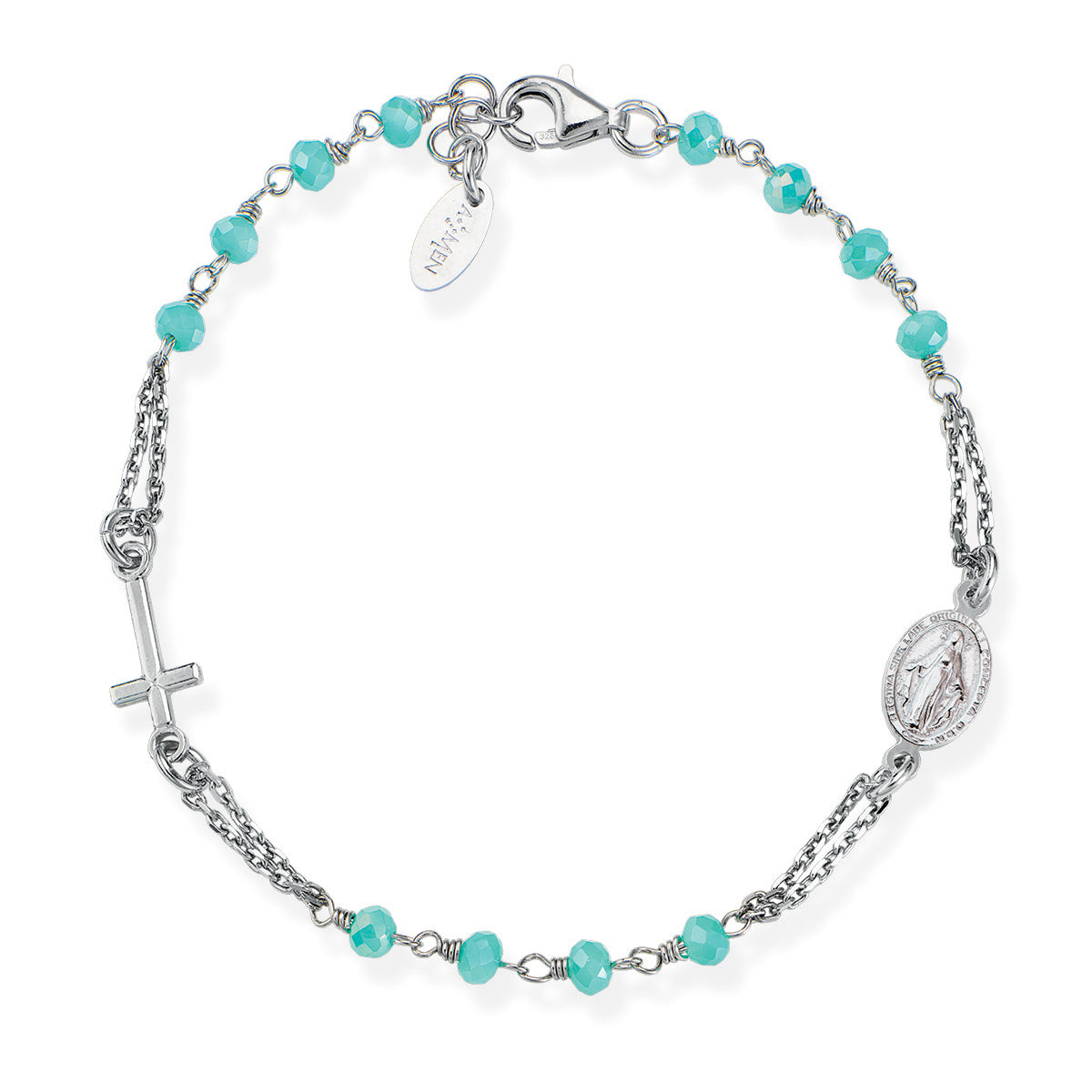 Amen rosary bracelet unisex rosaries with crystals BROBT3