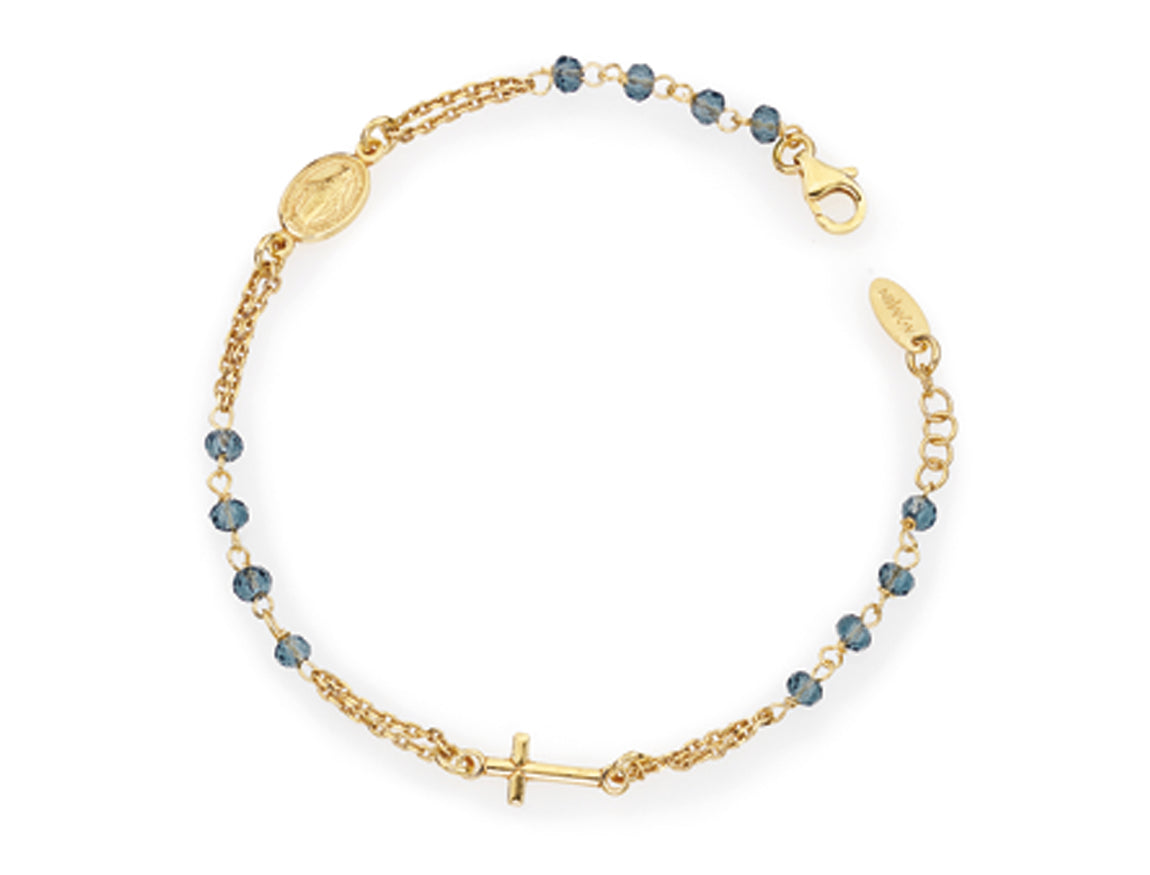 Amen Unisex Rosary Bracelet with Crystals BROGBL3