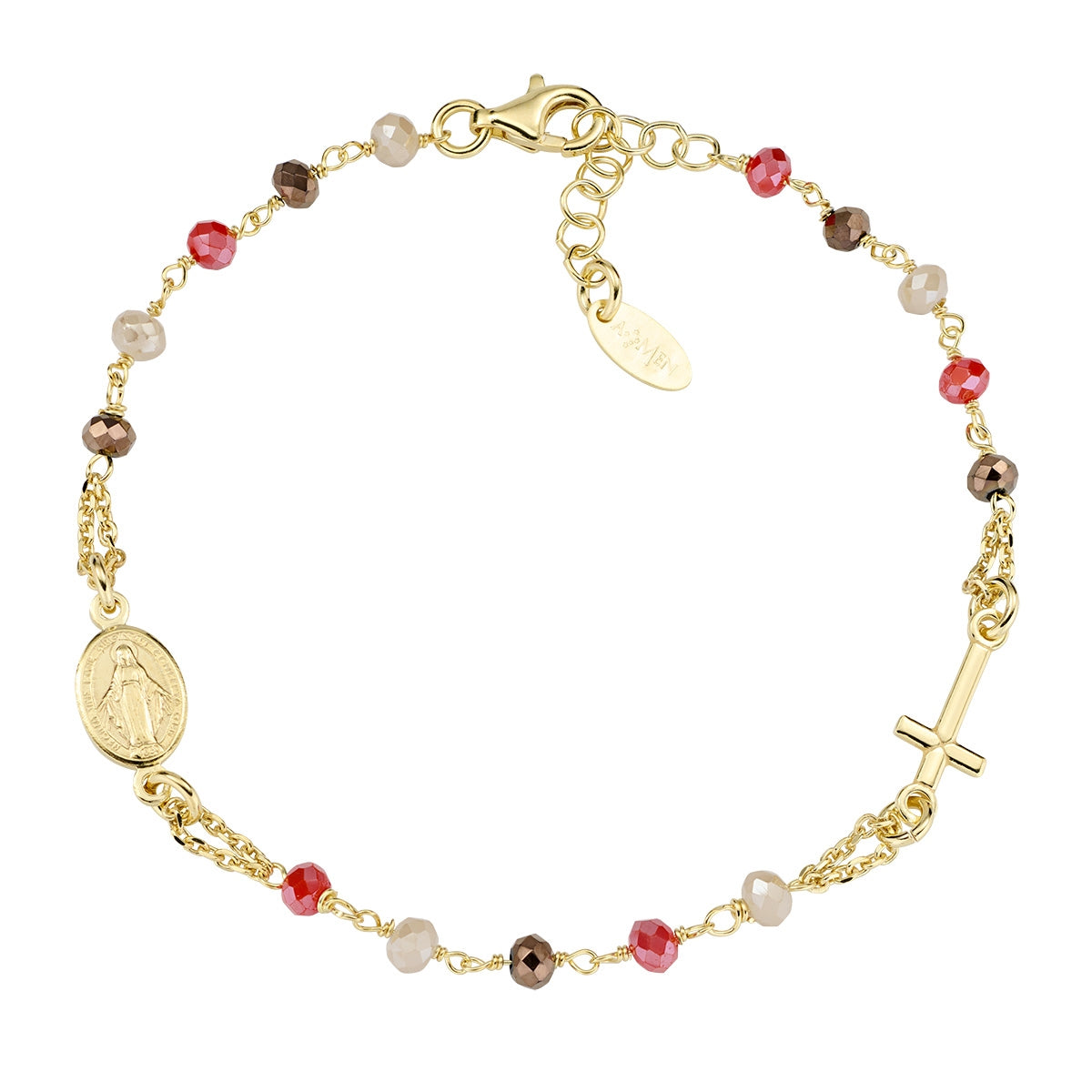 Amen rosary bracelet unisex rosaries with crystals BROGMM3