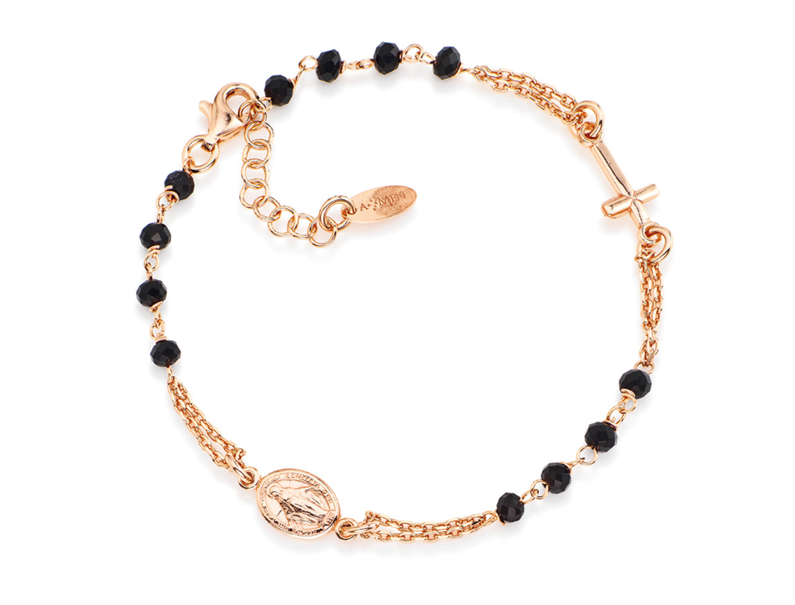 Amen rosary bracelet unisex rosaries with BRORN3 crystals