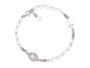 Amen Women's Rosary Bracelet with Pearls BROBBZ-M3