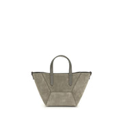 Brunello Cucinelli Brown Calf Leather Bos Taurus Shoulder Bag