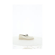 Brunello Cucinelli Mocassini Beige in Suede con Iconic Beads