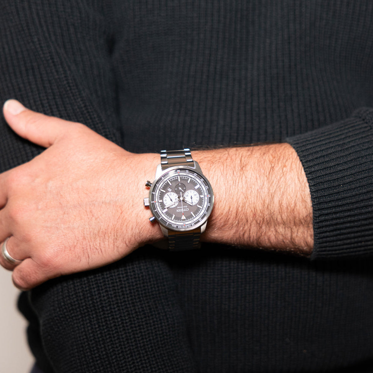 Citizen CA4500-91E Eco-Drive Chronograph Black Vintage Watch