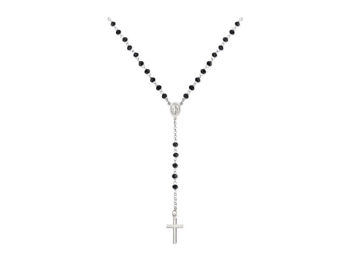Amen Unisex Rosary Necklace with Crystals CROBN4