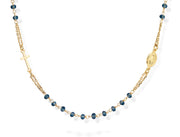 Amen Unisex Rosary Necklace with CROGBL3 Crystals