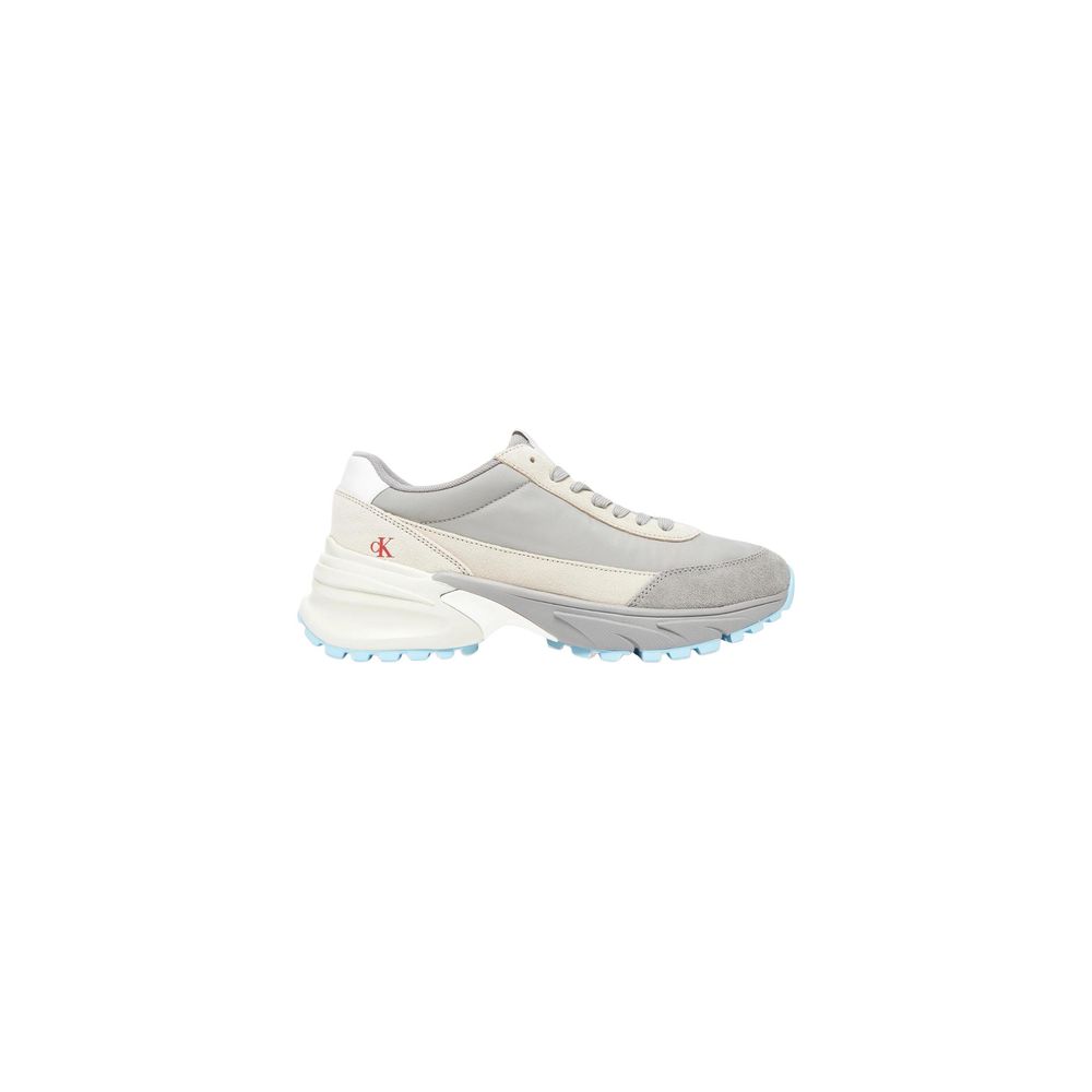 Calvin Klein Jeans Gray Suede Leather Athletic Sneakers