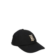 Cappello Baseball Burberry in Cotone Nero con Strass e Logo Frontale