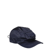 Cappello Fendi Baseball Blu in Poliammide con Logo FF e Chiusura a Coulisse