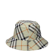 Cappello da Pescatore Burberry Check in Poliestere Verde