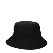 Cappello da Pescatore Burberry Check in Tessuto Nero, Logo Posteriore