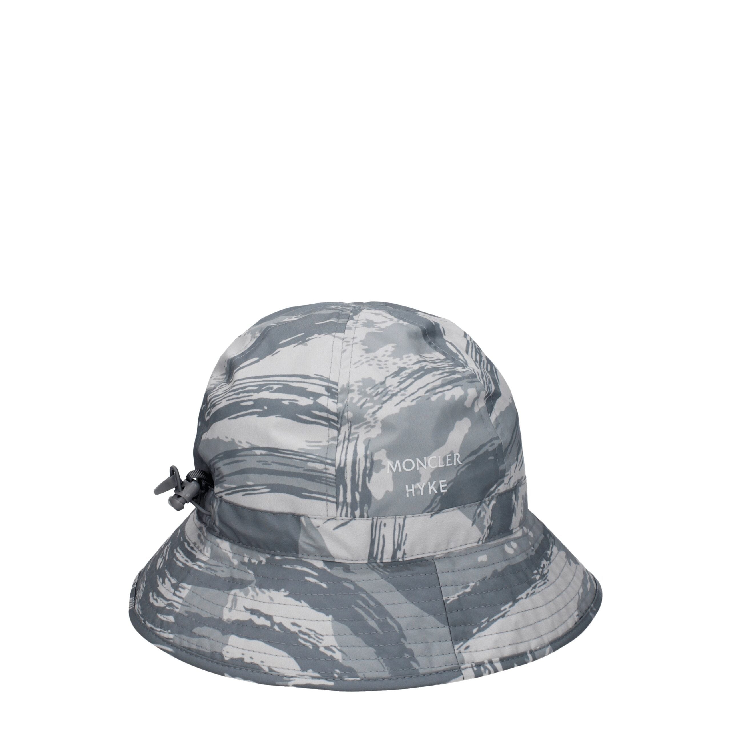 Cappello da Pescatore Moncler in Poliestere Grigio Sporty Glam