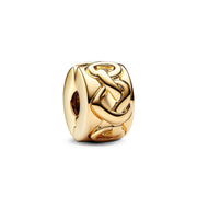 Charm Clip Fascia Larga Oro Rosa Bicolore 768035C00