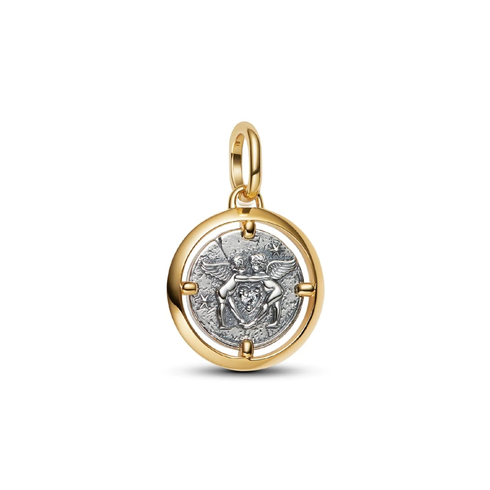 Charm Cuore a Pavé Bicolore (Oro) Pandora 764088C01