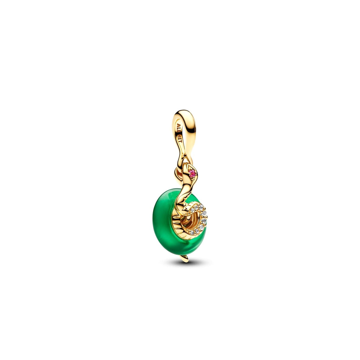 Charm Cuore a Pavé Rosso Ciliegia Bicolore Pandora 763617C01