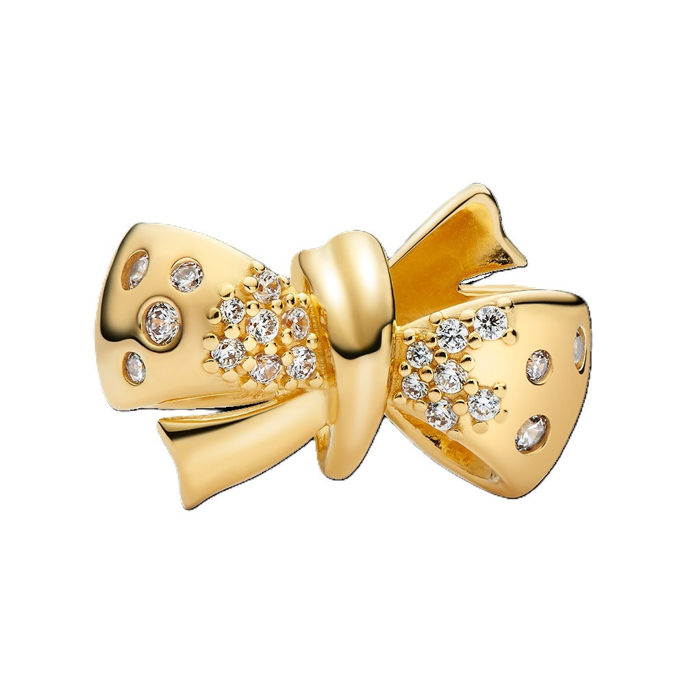 Charm Pendente Cuore a Pavé Blu Scuro Bicolore 763442C01