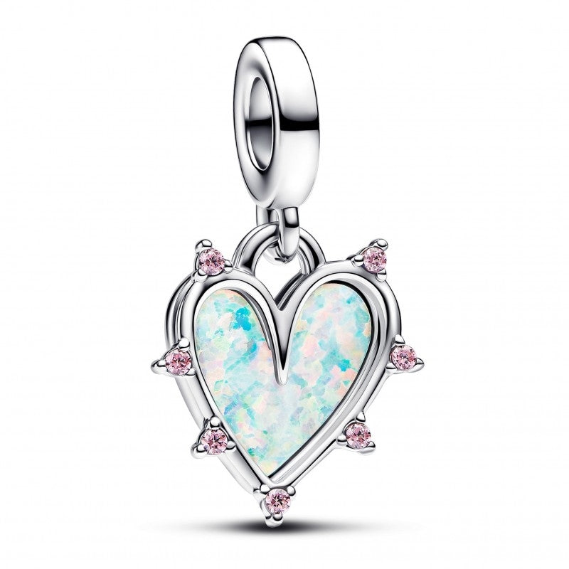 Charm Pendente Cuore a Pavé Verde Scuro Pandora 793434C01