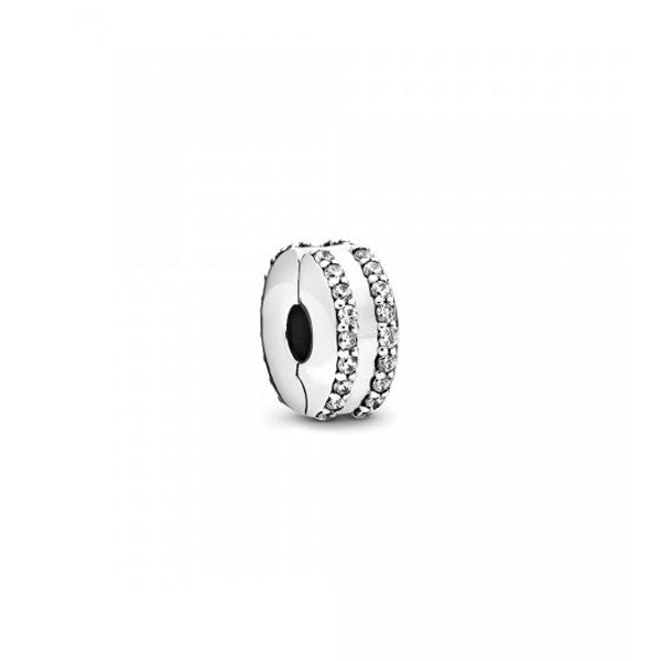 Charm Pendente Doppio Cuore Pavé "Famiglia" Pandora 798422C01