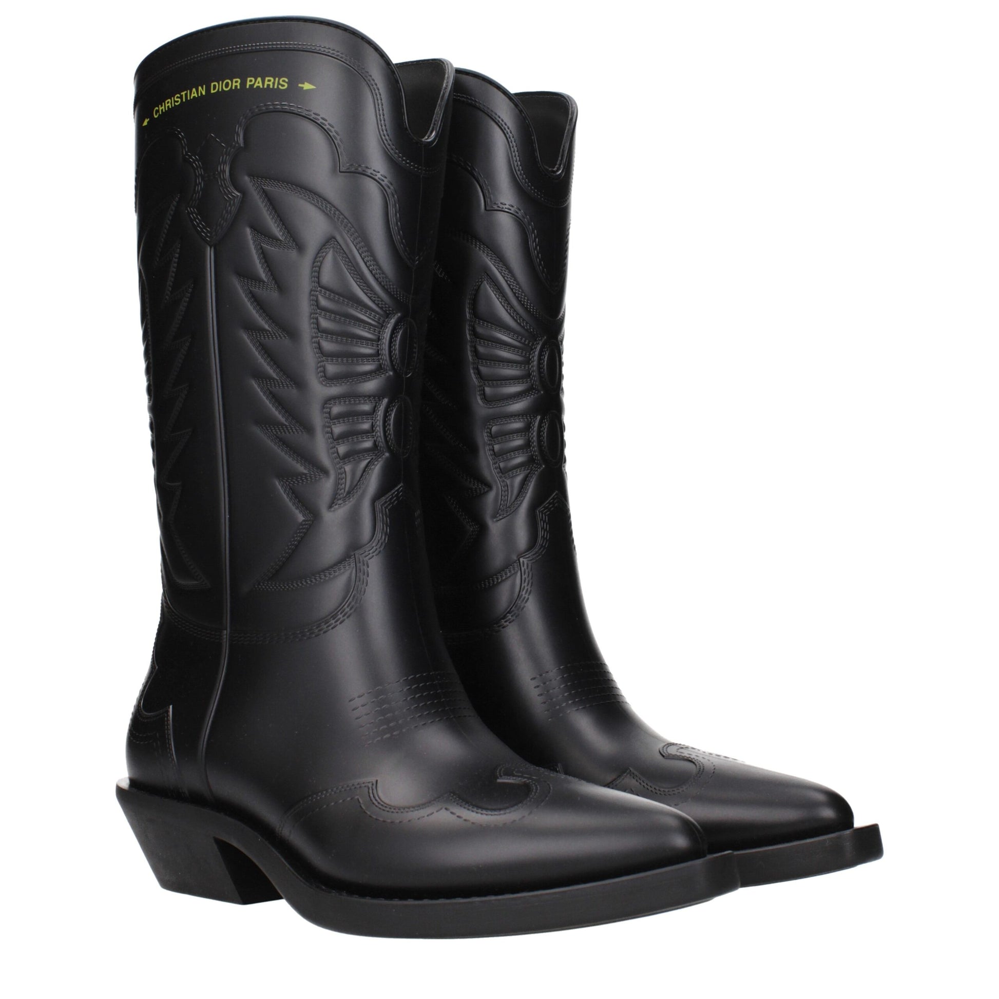 Christian Dior Black Cotton Boots