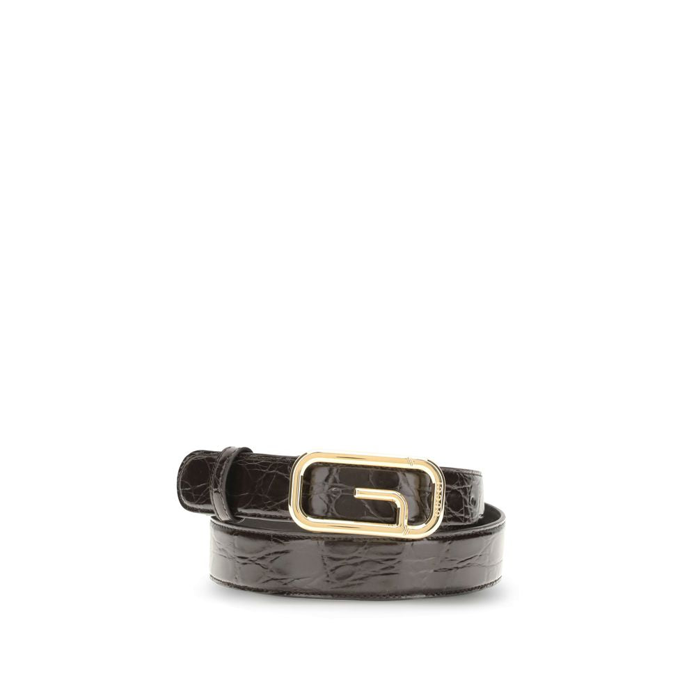 Cintura Gucci Reversibile Marrone in Pelle di Vitello, Fibbia G Square Logata