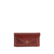 Clutch Pinko Love Birds Tracolla in Pelle di Vitello Bordeaux