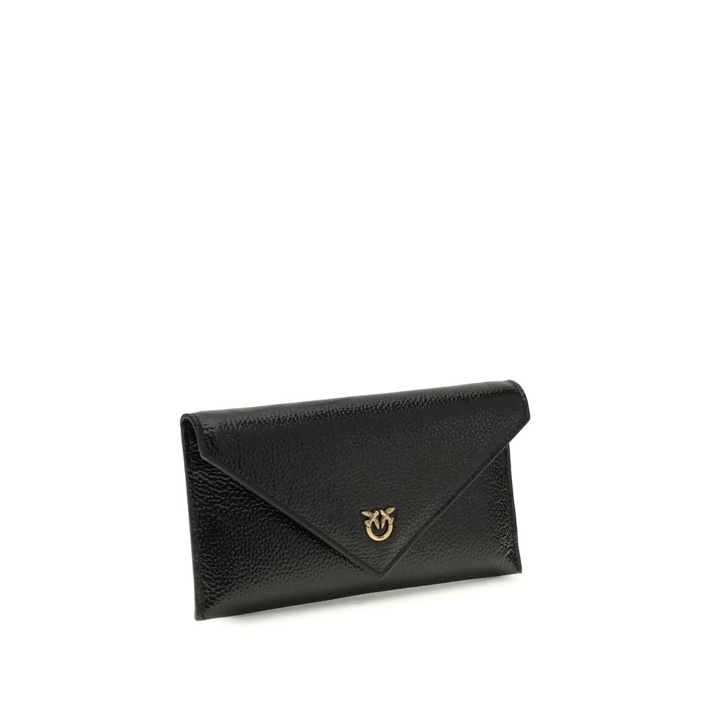 Clutch Pinko Love Birds Tracolla in Pelle di Vitello Nera