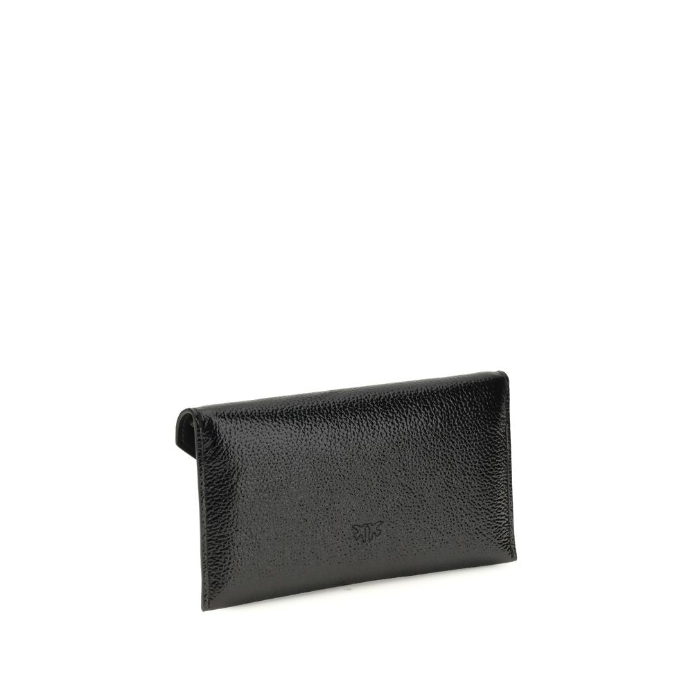 Clutch Pinko Love Birds Tracolla in Pelle di Vitello Nera