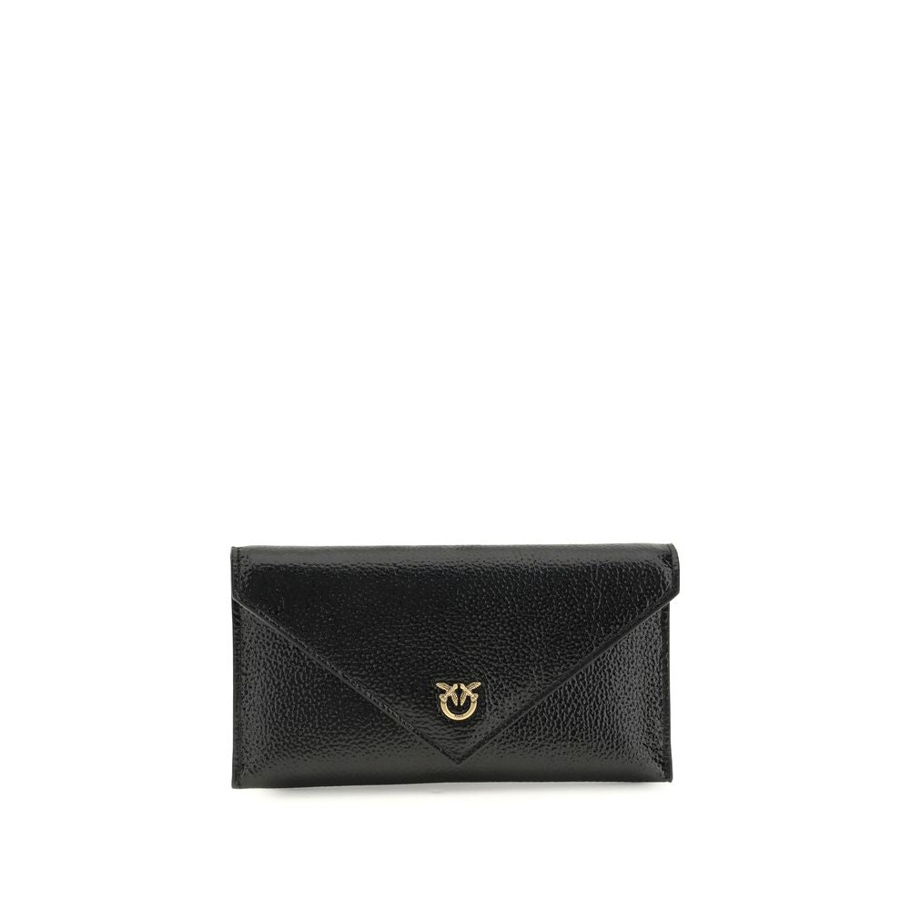Clutch Pinko Love Birds Tracolla in Pelle di Vitello Nera