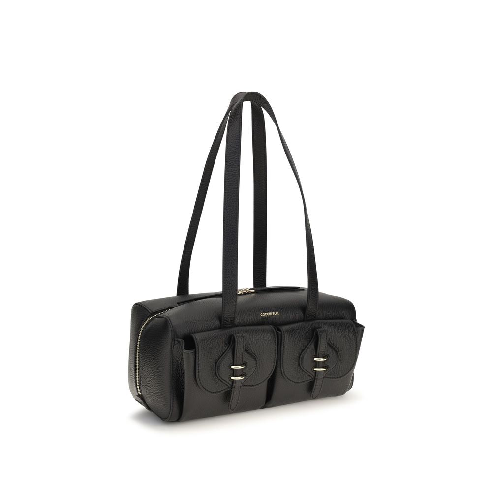 Coccinelle Black Bos Taurus Calf Leather Shoulder Bag