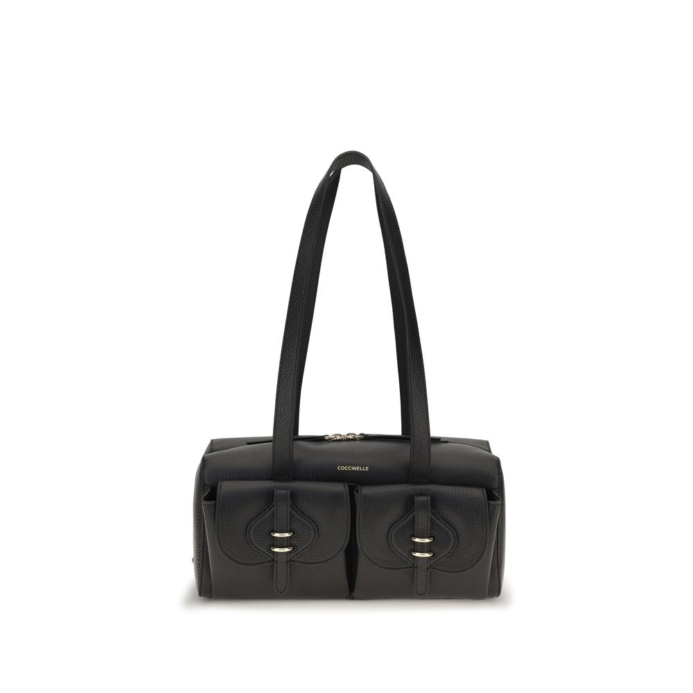 Coccinelle Black Bos Taurus Calf Leather Shoulder Bag