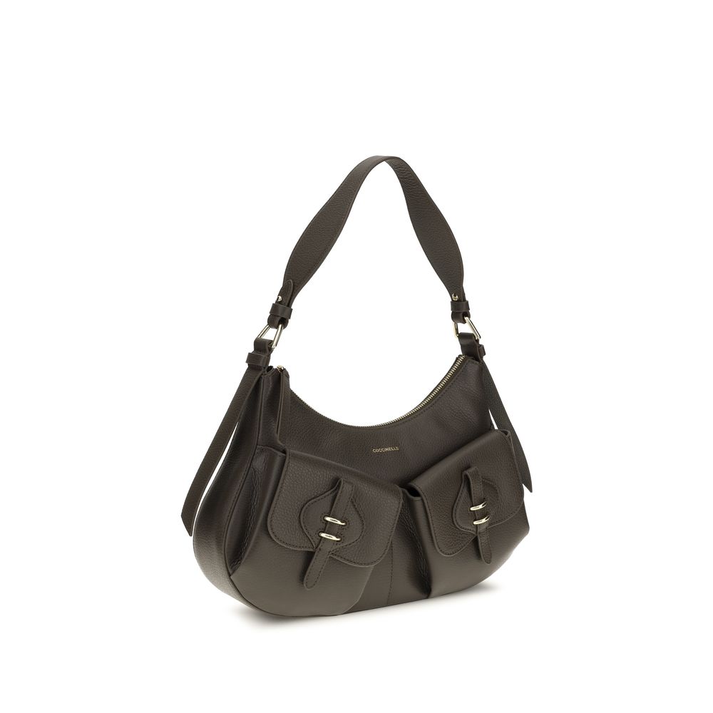 Coccinelle Brown Bos Taurus Calf Leather Shoulder Bag