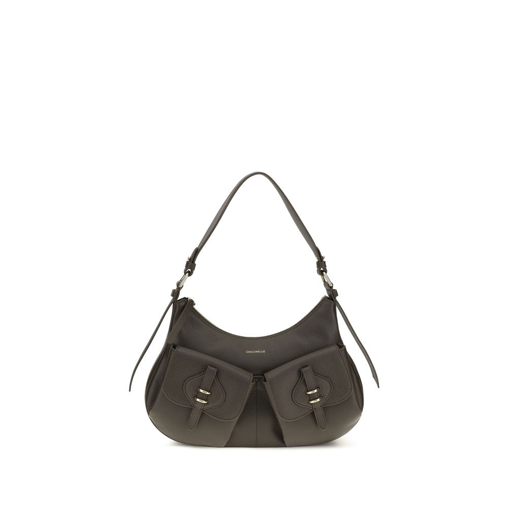 Coccinelle Brown Bos Taurus Calf Leather Shoulder Bag