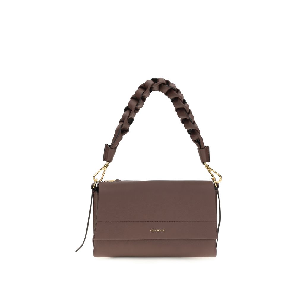 Coccinelle Brown Bos Taurus Calf Leather Shoulder Bag