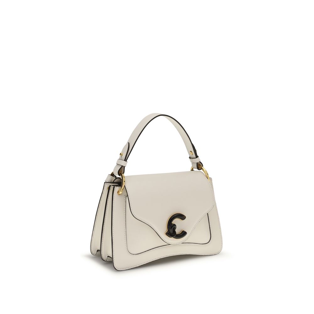 Coccinelle C-Me Borsa a Mano Media in Pelle Liscia Crema (Tarta)