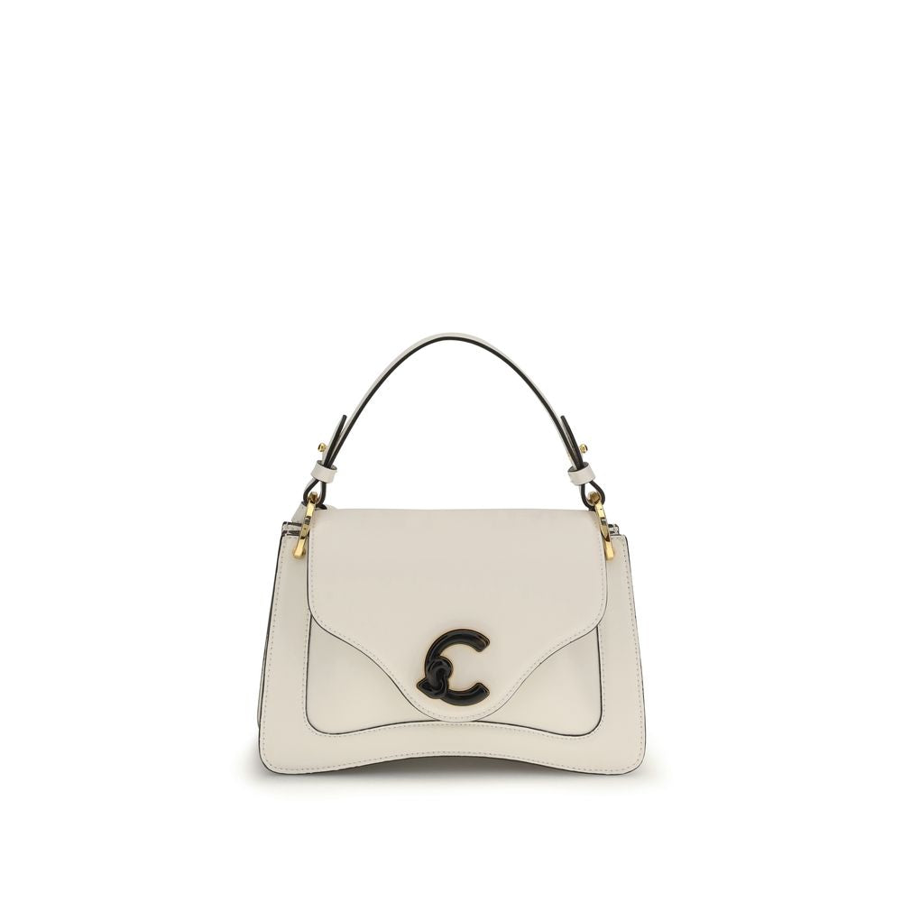 Coccinelle C-Me Borsa a Mano Media in Pelle Liscia Crema (Tarta)
