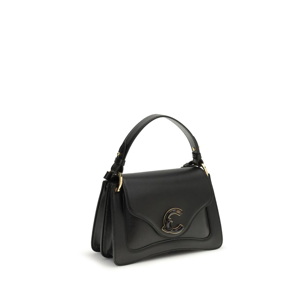 Coccinelle C-Me Borsa a Mano Media in Pelle Liscia Nera (Tarta)