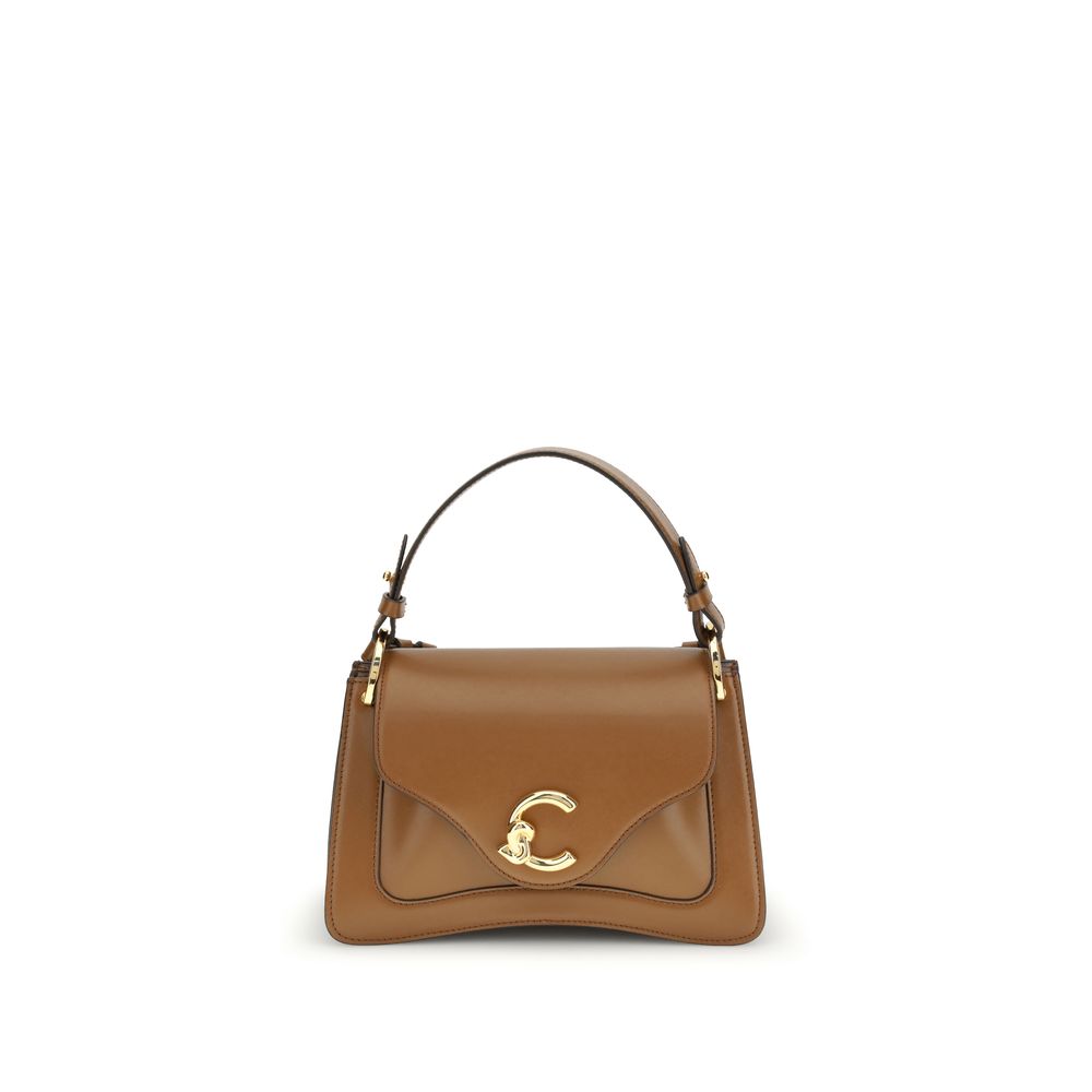 Coccinelle C-Me Borsa a Mano Piccola in Pelle Liscia Marrone