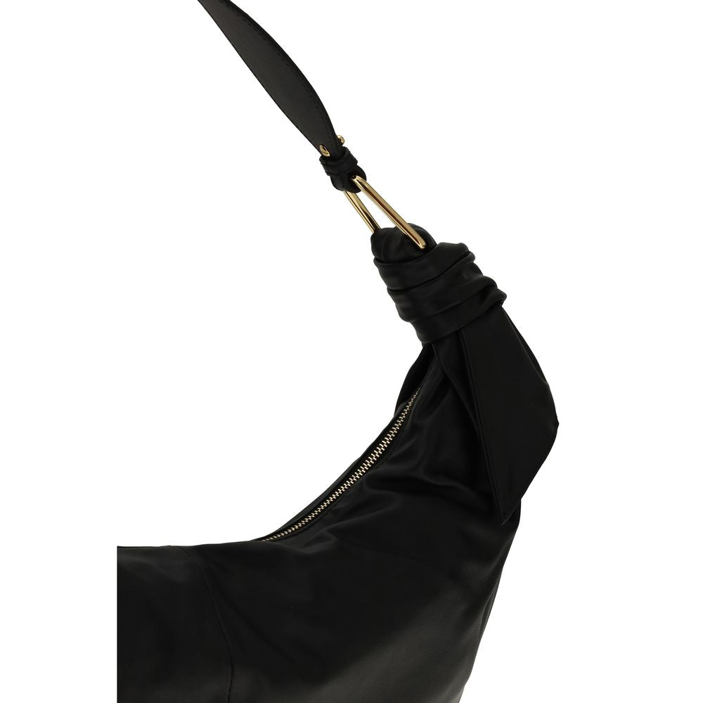 Coccinelle Furoshiki Borsa a Spalla in Pelle Liscia Nera