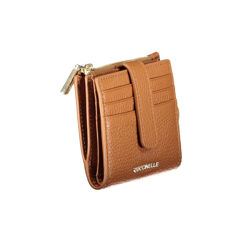 Coccinelle Metallic Soft Portafoglio Donna in Pelle Marrone (AW25)