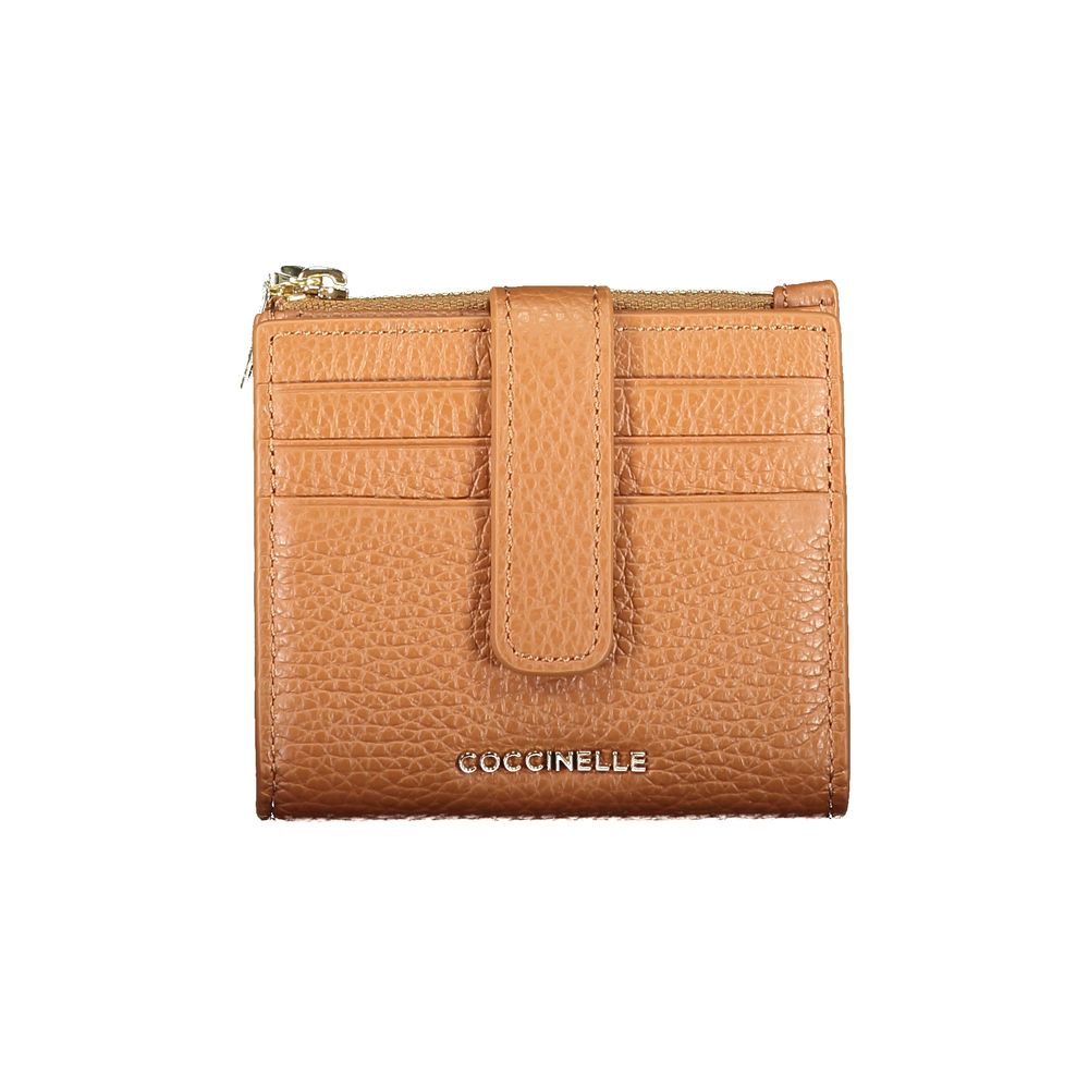 Coccinelle Metallic Soft Portafoglio Donna in Pelle Marrone (AW25)